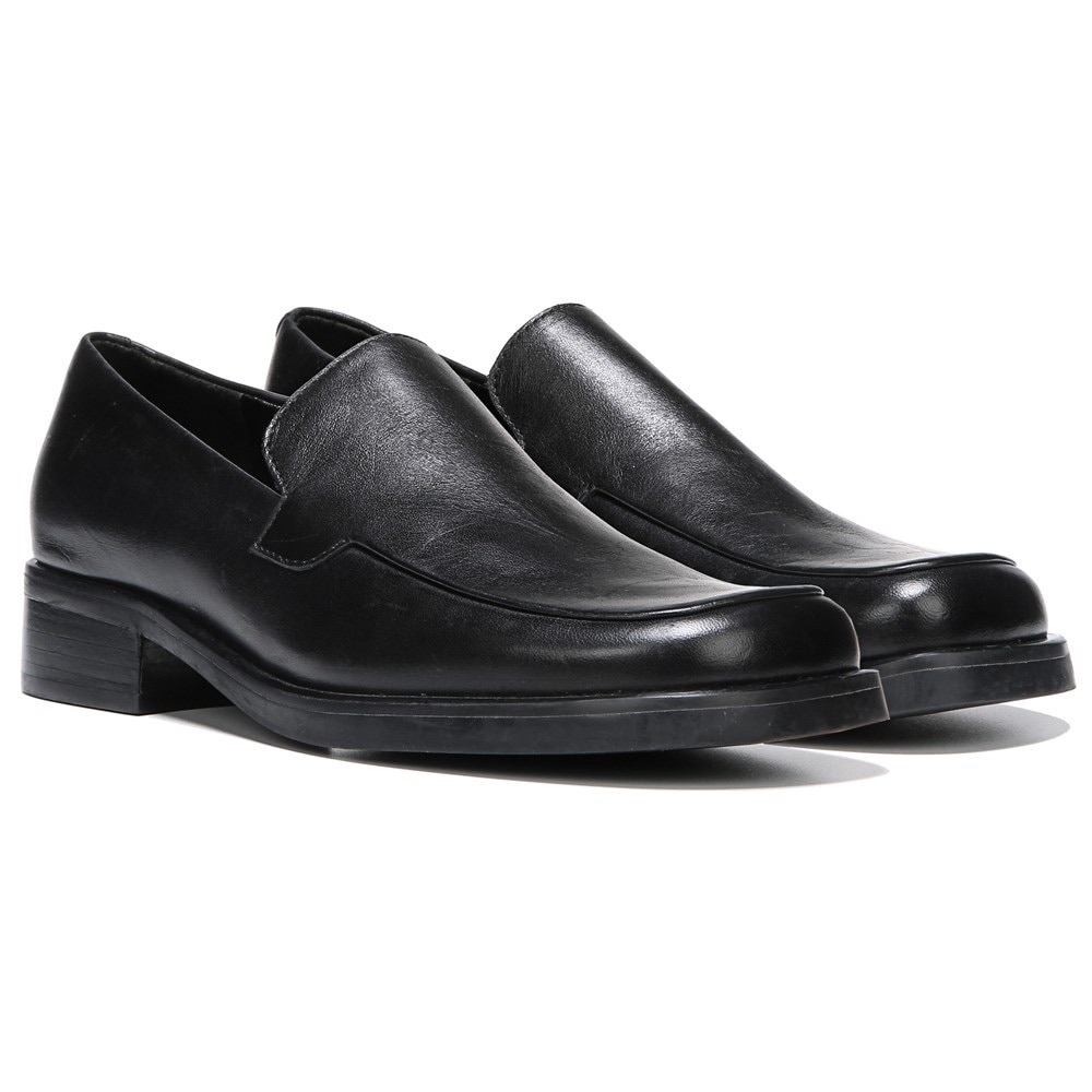 Franco Sarto Franco Bocca Slip On Loafer Black Sophisticated Leather Size 9.5